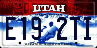 UT license plate E192TI