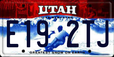 UT license plate E192TJ
