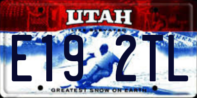 UT license plate E192TL
