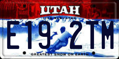 UT license plate E192TM