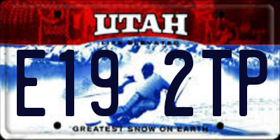 UT license plate E192TP