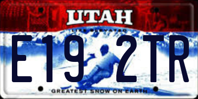 UT license plate E192TR