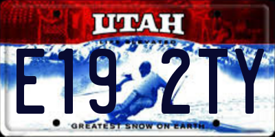 UT license plate E192TY
