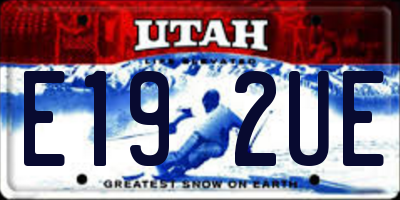 UT license plate E192UE