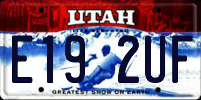 UT license plate E192UF
