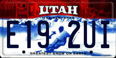 UT license plate E192UI