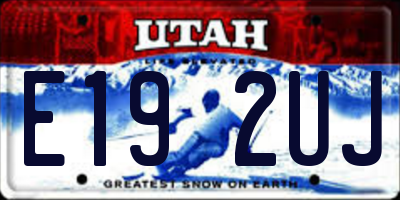 UT license plate E192UJ