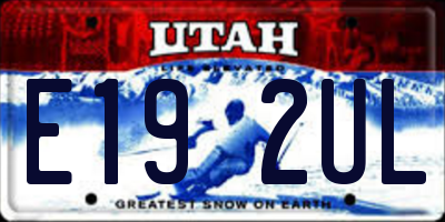 UT license plate E192UL
