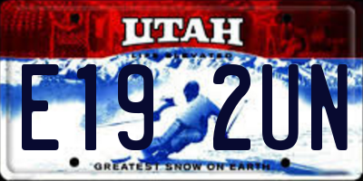 UT license plate E192UN