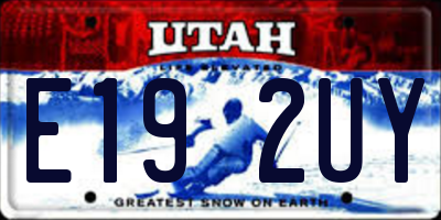 UT license plate E192UY
