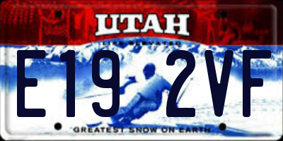 UT license plate E192VF