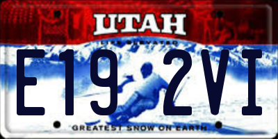 UT license plate E192VI