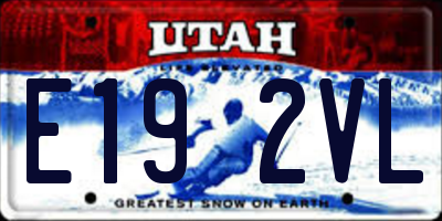 UT license plate E192VL