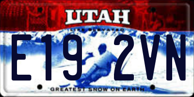 UT license plate E192VN