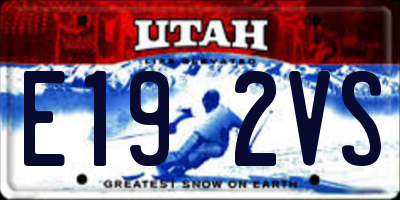 UT license plate E192VS