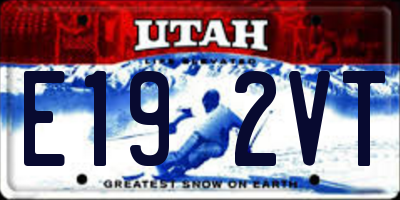UT license plate E192VT