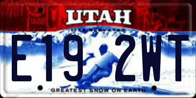 UT license plate E192WT