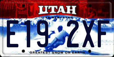 UT license plate E192XF