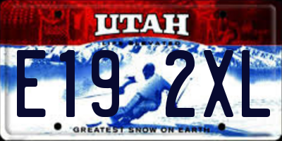 UT license plate E192XL