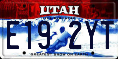 UT license plate E192YT