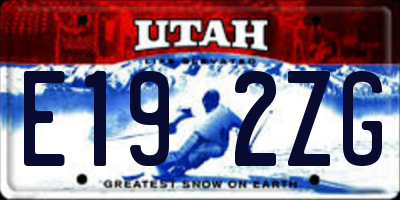 UT license plate E192ZG