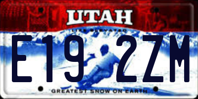 UT license plate E192ZM