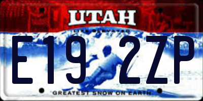UT license plate E192ZP