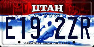 UT license plate E192ZR