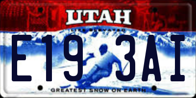 UT license plate E193AI