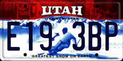 UT license plate E193BP