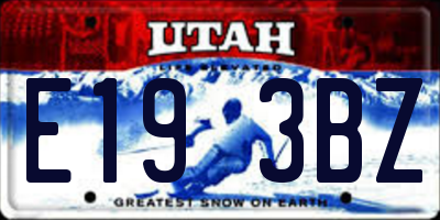 UT license plate E193BZ