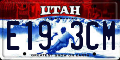 UT license plate E193CM