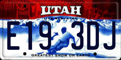 UT license plate E193DJ
