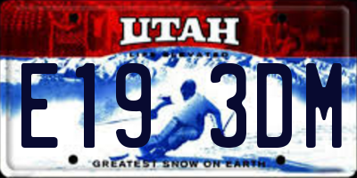 UT license plate E193DM