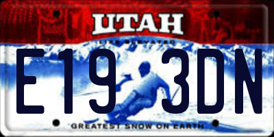UT license plate E193DN