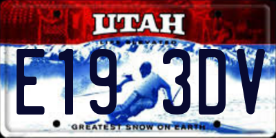 UT license plate E193DV