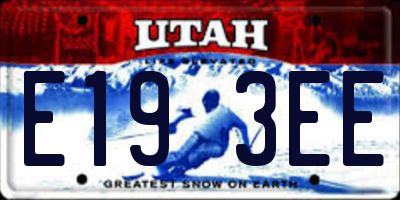 UT license plate E193EE