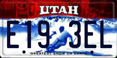 UT license plate E193EL
