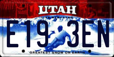UT license plate E193EN