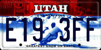 UT license plate E193FF