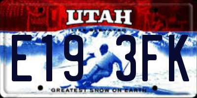 UT license plate E193FK