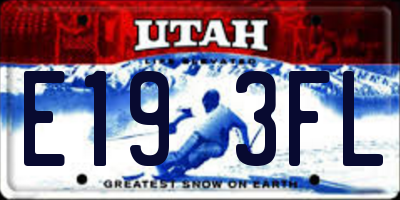 UT license plate E193FL