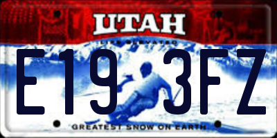 UT license plate E193FZ