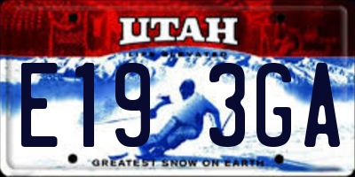 UT license plate E193GA