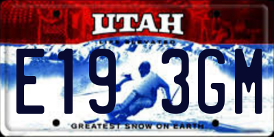 UT license plate E193GM