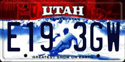 UT license plate E193GW