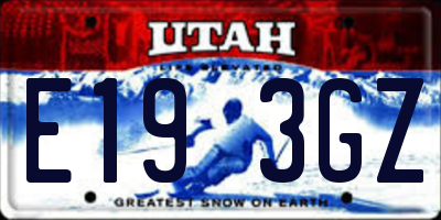 UT license plate E193GZ