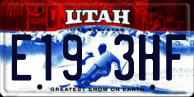 UT license plate E193HF
