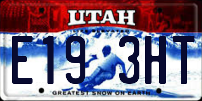 UT license plate E193HT