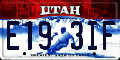 UT license plate E193IF